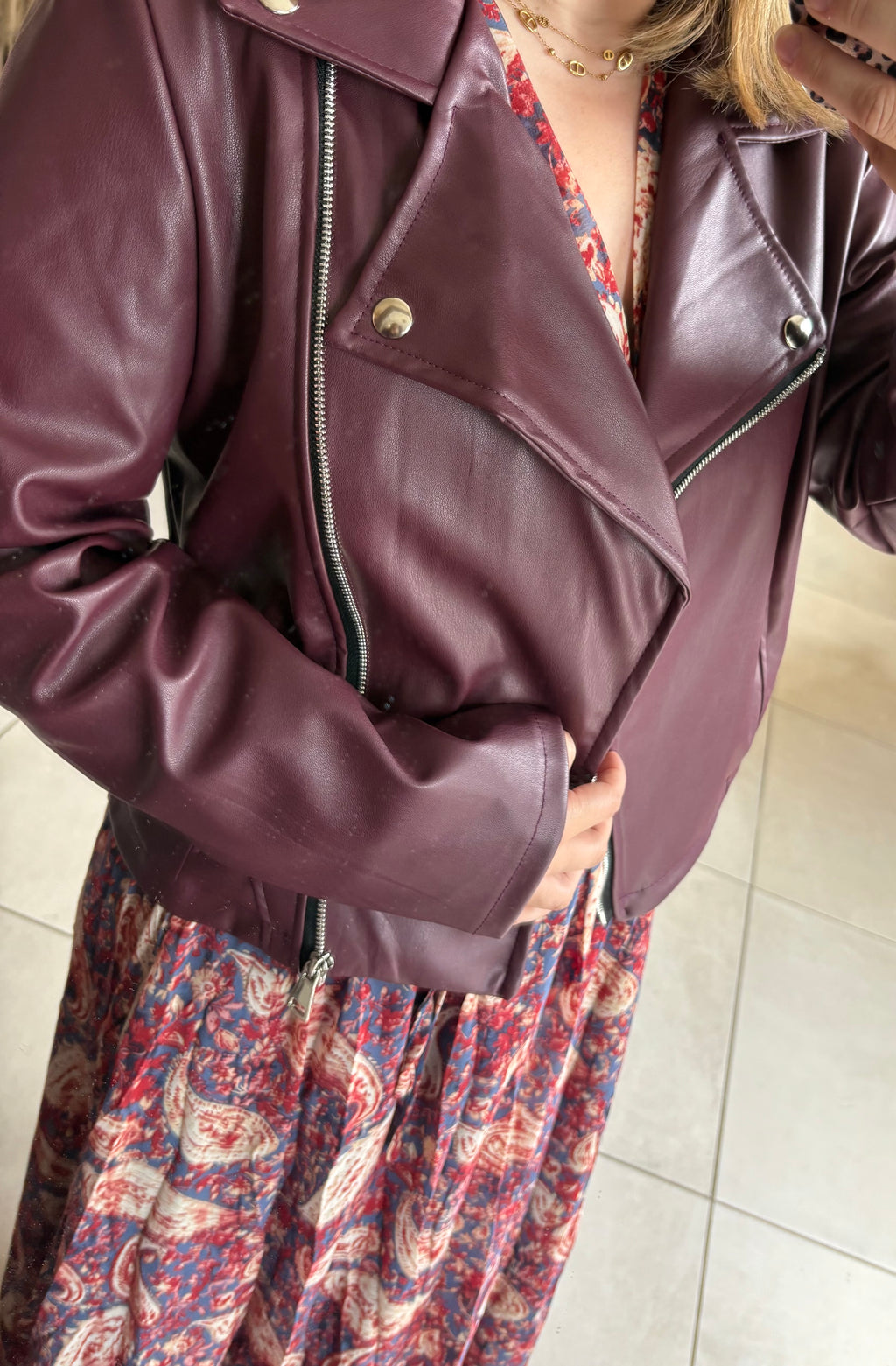 Blouson perfecto simili cuir