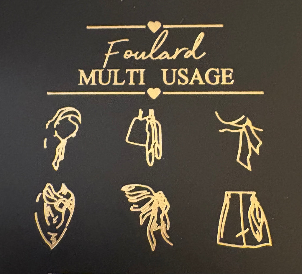 Foulard multi usage avec message