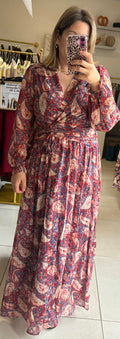 Robe longue imprimé style bandana