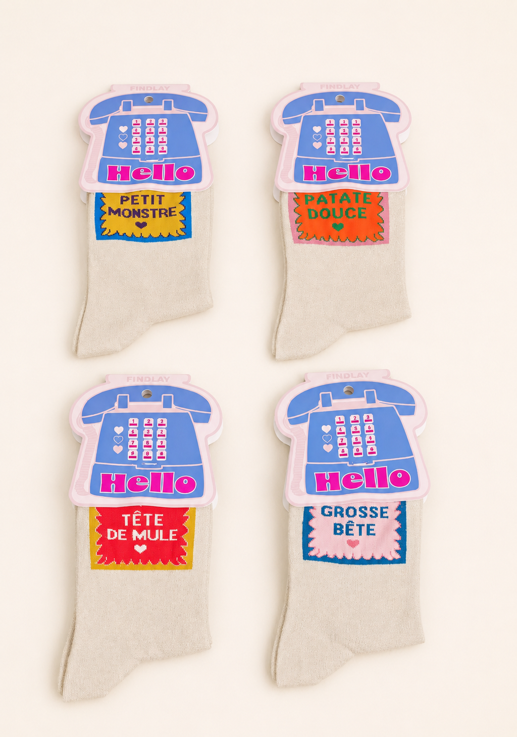 Chaussettes blanches à message