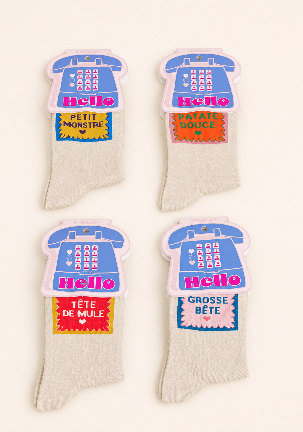 Chaussettes blanches à message