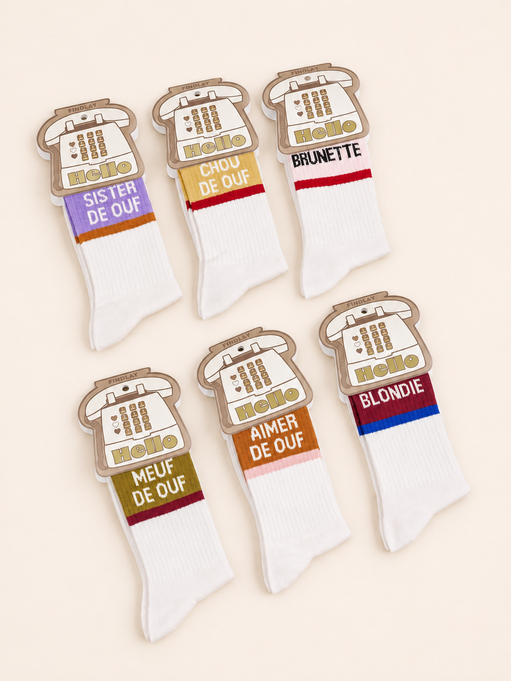 Chaussettes blanches à message