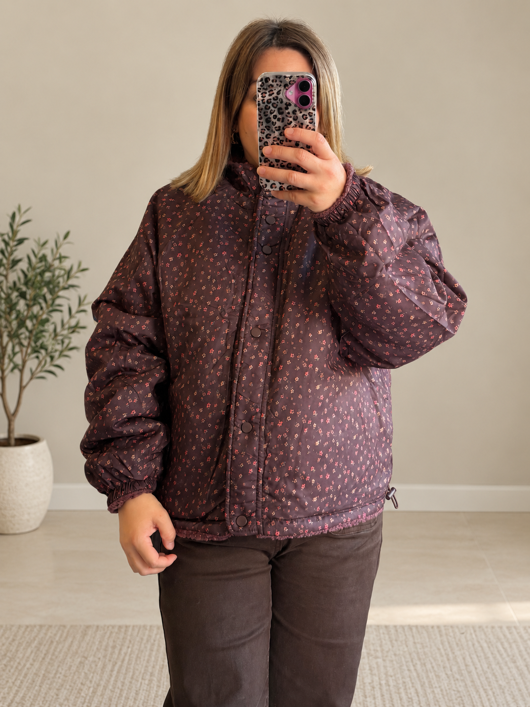 Veste polaire prune réversible Liberty
