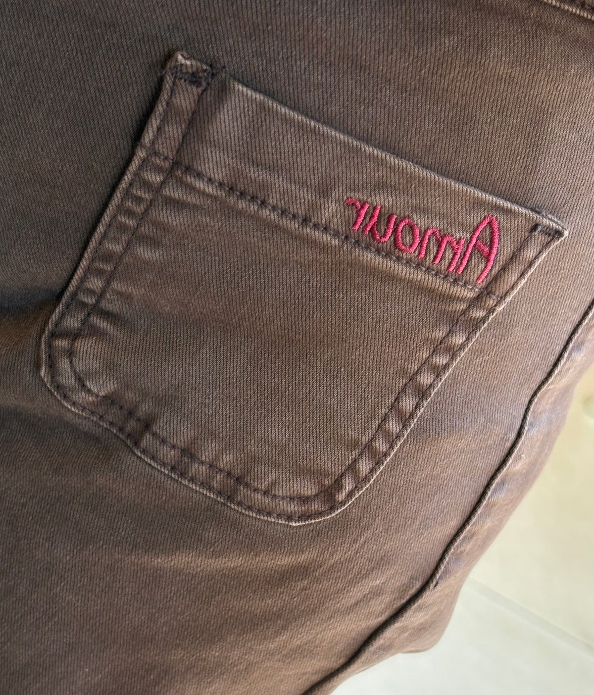 Jean wide leg chocolat