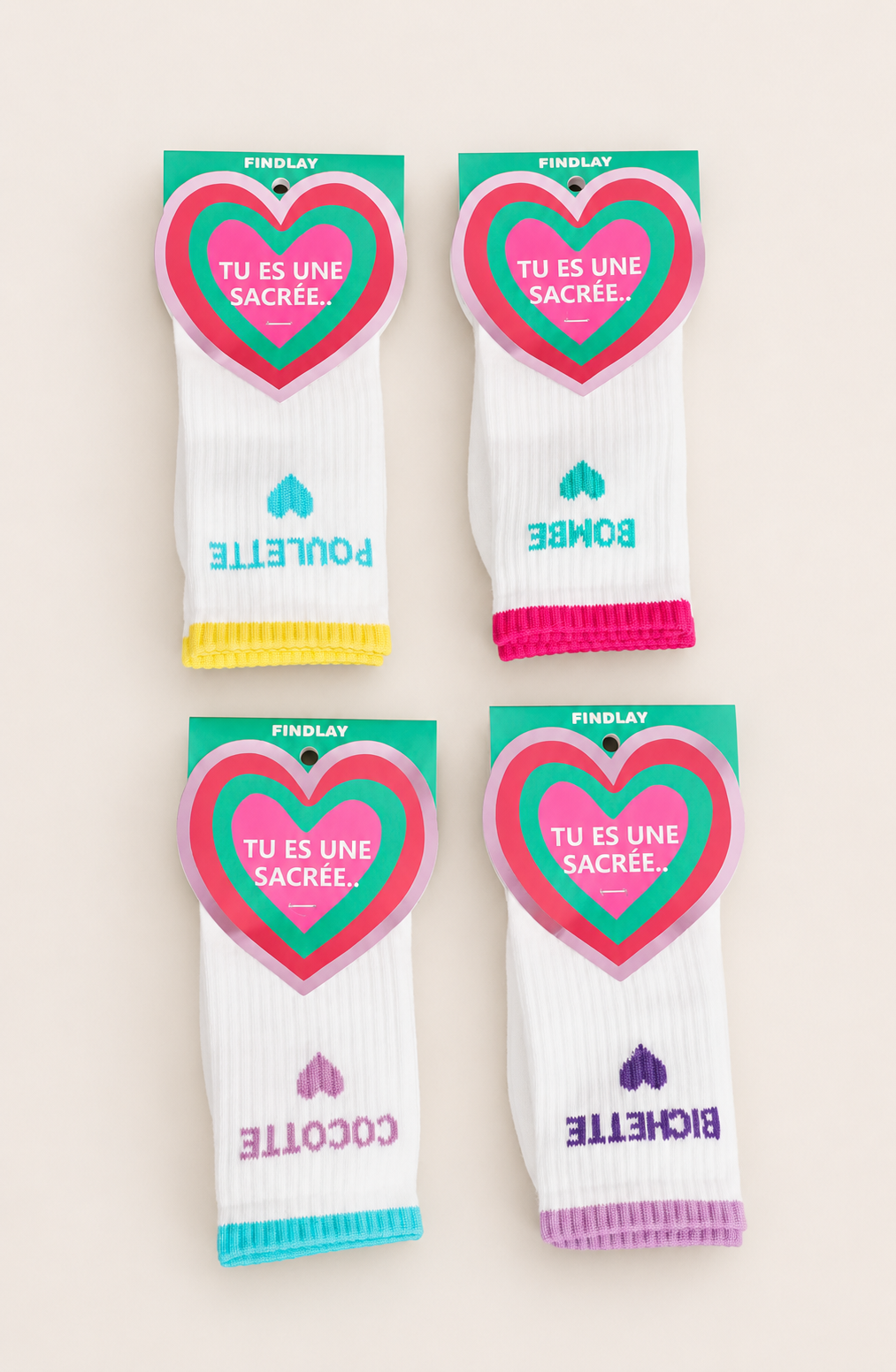 Chaussettes blanches à message