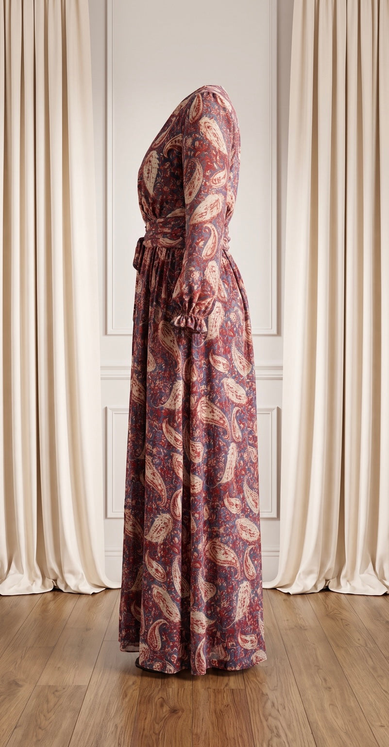 Robe longue imprimé style bandana