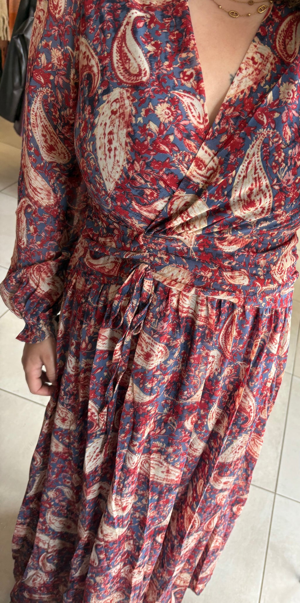 Robe longue imprimé style bandana