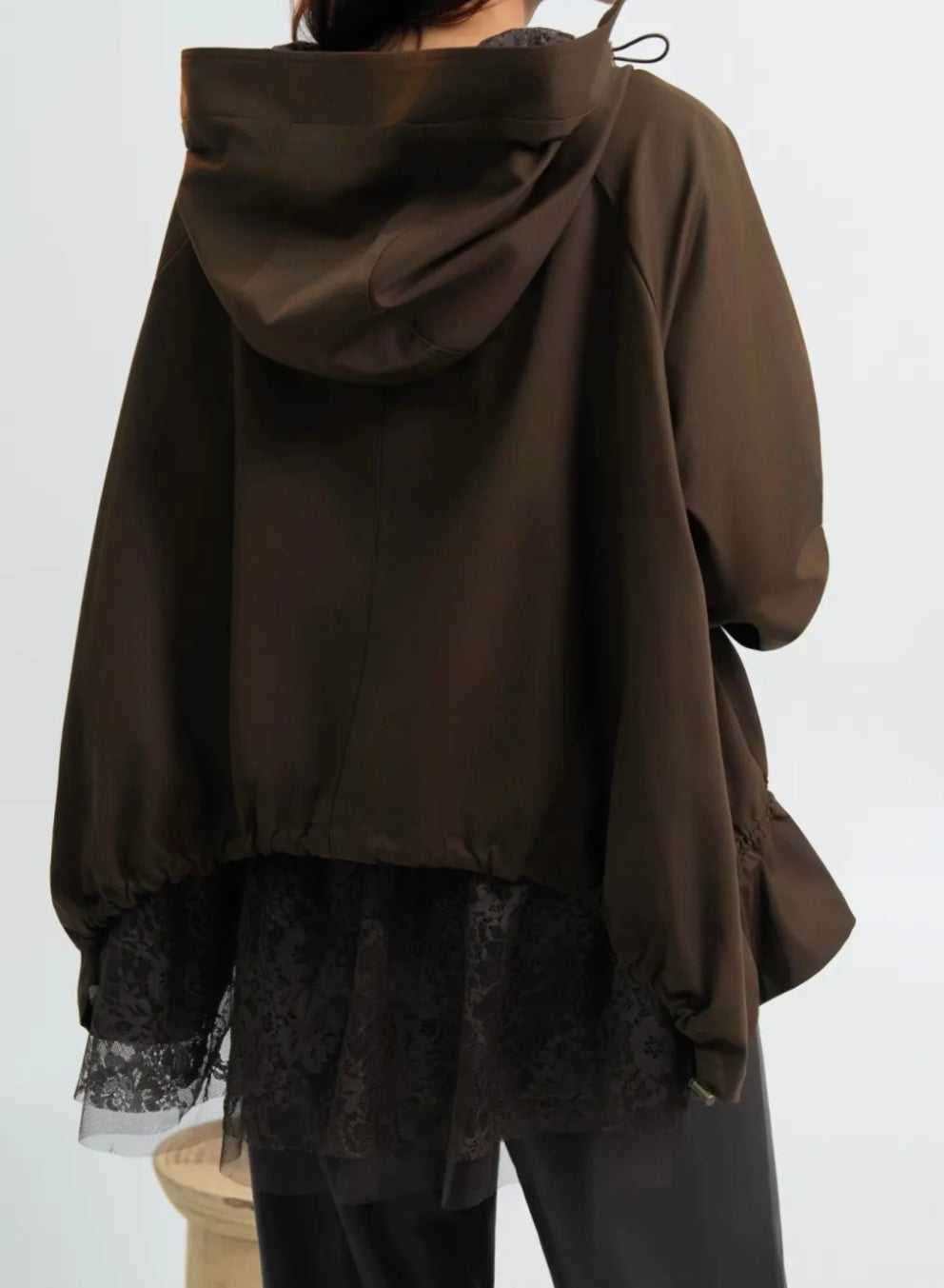 Veste légère style trench chocolat