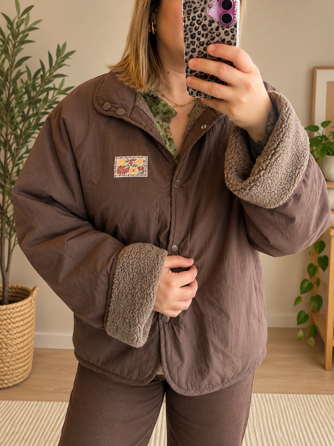 Veste réversible chocolat