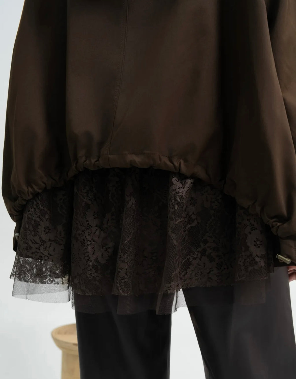 Veste légère style trench chocolat