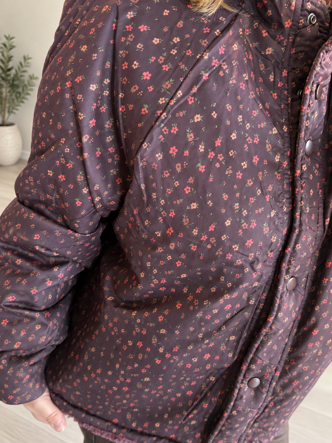 Veste polaire prune réversible Liberty