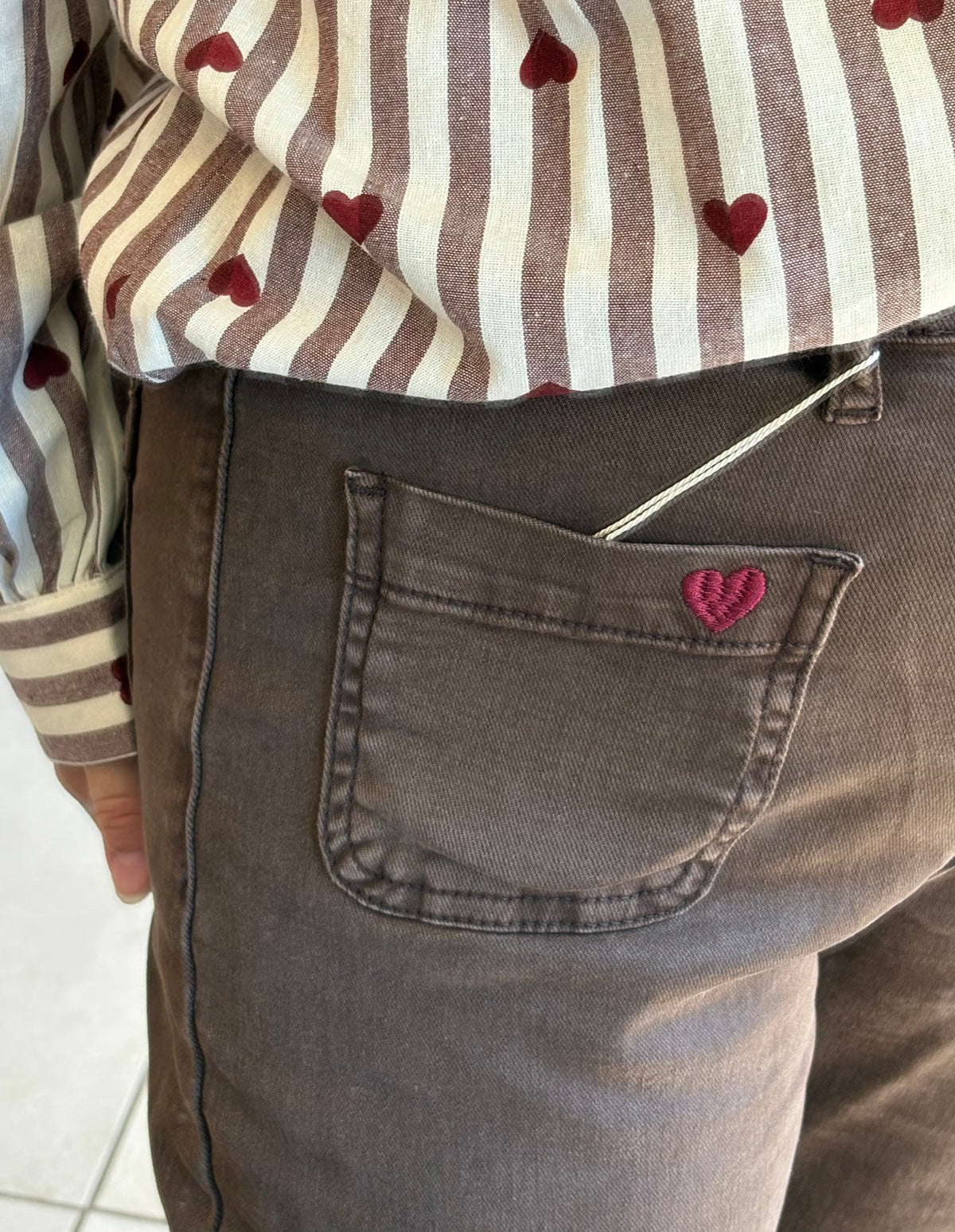 Jean wide leg chocolat