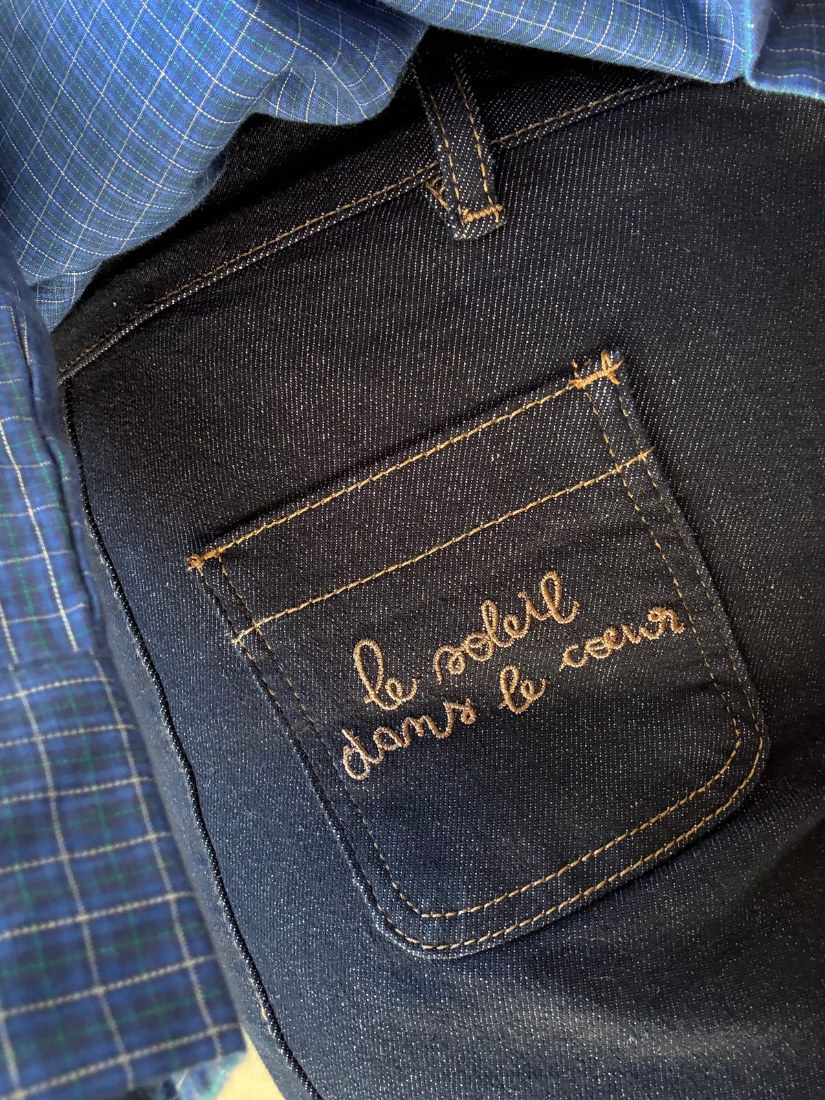 Jean bruit wide leg (Le soleil dans le cœur)