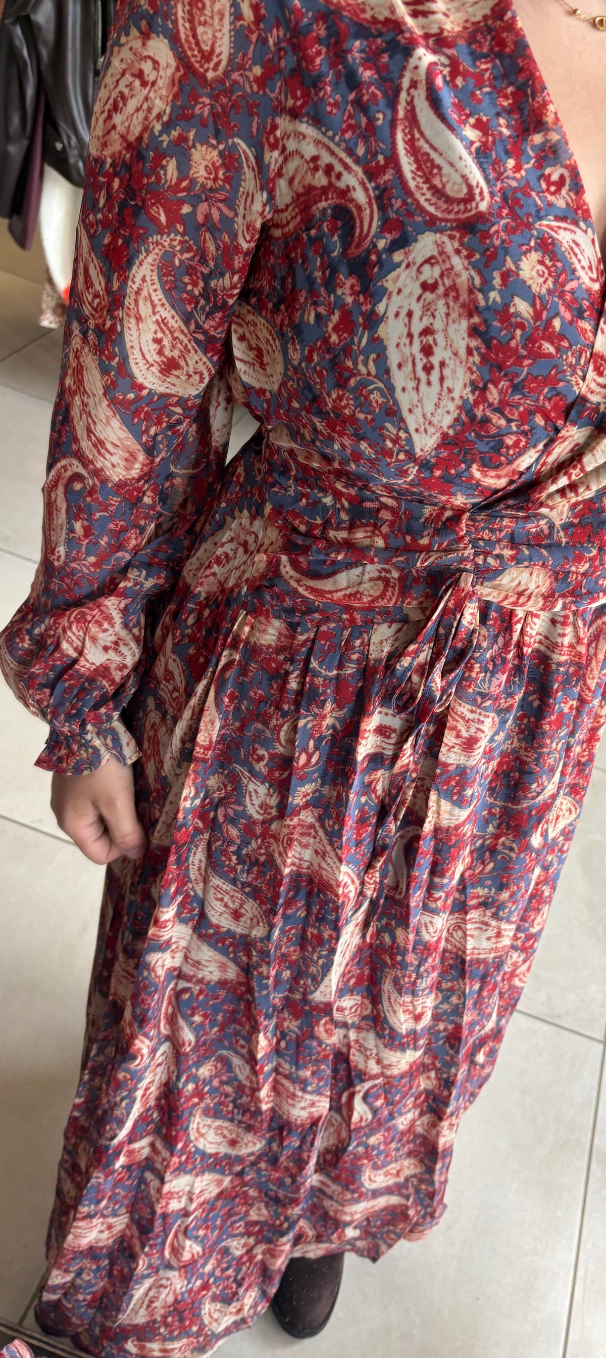 Robe longue imprimé style bandana